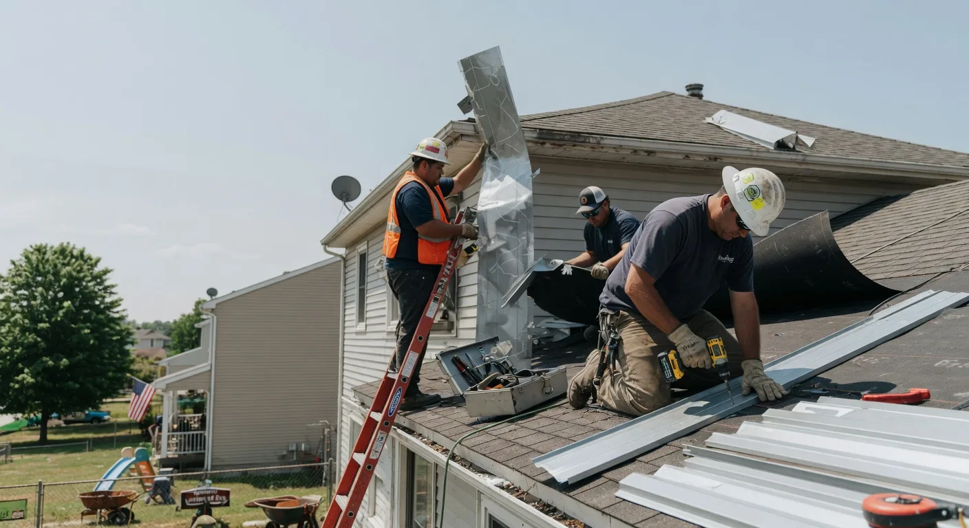 Storm Damage Metal Roof Repair in Shamokin Dam, PA